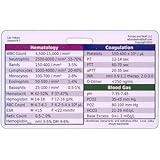 Lab Values Horizontal Badge ID Card Pocket Reference Guide