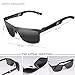 VEITHDIA 6560 Fashion Mirrored UV400 Polarized Driving Sunglasses for Men Women (Black, Black)