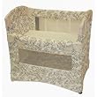 Arm's Reach Co-Sleeper Curved Mini Collection, Cocoa Hibiscus Arm's Reach Co-Sleeper Curved Mini Collection, Cocoa Hibiscus