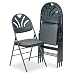 Bridgeport Products - Bridgeport - Fabric Padded Seat/Molded-Back Folding Chair, Black Frame/Black - Sold As 1 Carton - Heavy-duty frame with tube-in-a-tubeTM construction for strength and rigidity. - Thick cushion offers extreme comfort. - Double hinges enhance durability. - Handhold for easy carrying. - Folds flat for compact storage.