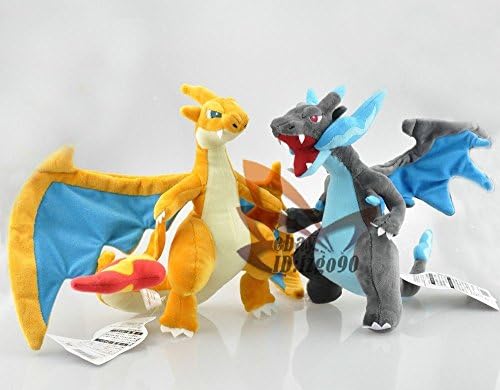 10"Lot2 New Pokemon Mega Evolution Charizard Y&amp;X Cute Soft Plush Toy Doll-PC2896