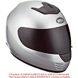 Bell Arrow Metallic Silver Solid Full Face Helmet - Size : Medium