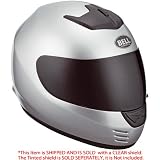Bell Arrow Metallic Silver Solid Full Face Helmet - Size : Medium