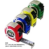 シンワ測定 スマートギア 尺相当目盛付 コンベックス 限定カラー(白枠/赤・青・黄・緑アソート色) 25-5.5m 80853