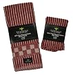 Virgin Recycled Cotton Linen Kitchen Set (Red, 4 Pieces)