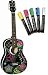 Luna Aurora Imagine Mini Acoustic Guitar, Black