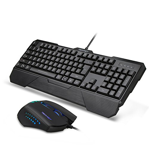 Kraken LED Illuminated Gaming Keyboard and Mouse Set, WaterResistant Design, US layout