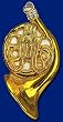 Old World Christmas French Horn Glass Ornament #38015