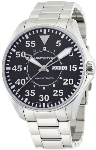 Hamilton Men's H64715135 Khaki King Pilot Black Day Date Dial Watch