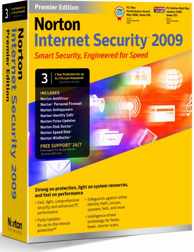 Norton Internet Security Premier 2009, 1 User, 3PC (PC CD)