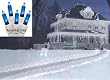 Set of 150 Blue Path-cicles Mini Christmas Lights - White Wire