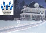 Set of 150 Blue Path-cicles Mini Christmas Lights - White Wire