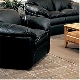 Black Leather Chair By Coaster Furniture