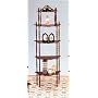 5-Tier Cherry Finish Wall Plant Stand Shelf Bookcase Curio