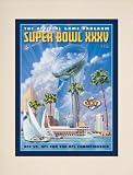 Matted 10.5 x 14 Super Bowl XXXV Program Print | Details: 2001, Ravens vs Giants