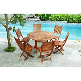 48IN ROUND DINING TABLE - Patio Outdoor Garden Furniture Teak Shorea