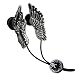 Deluxe Austrian Crystal Jeweled Earbud Earphones (Angel Wings)
