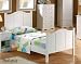 Selective Harwood In White Finish 3 Piece Bed Set By Coaster Furniture
