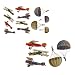 Instant Murals 11 Airplanes and 6 Parachute Guys Wall Transfer Stickers
