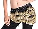 BellyLady Belly Dance Hip Scarf, Gold Coins Belly Dance Costume Skirt Wrap Belt