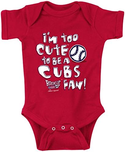 Rookie Wear by Smack Apparel St Louis Baseball Fans. I'm Too Cute Onesie (NB-18M) or Toddler Tee (2T-4T)