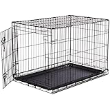 AmazonBasics Single-Door Folding Metal Dog Crate - Medium (36x23x25 Inches)
