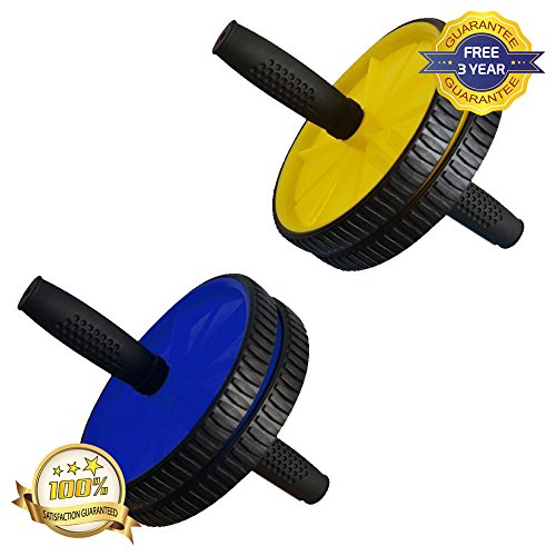 Get ABS With Double Abdominal Roller Exercise Wheel,great Fitness Workout For ABS- 3 Years Free Guarantee!