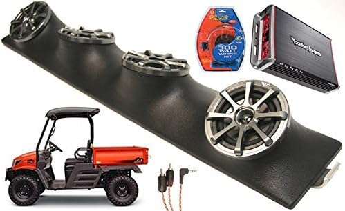 Kioti Mechron Powered Kicker KS525 Rockford Amp Quad 5.25" Speaker UTV Pod Set