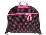 Black & Hot Pink/Fuchsia Polka Dot Garment Bag~ great for dance costumes