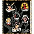 Evilkid - Retro Bad Girl Mini Sticker Mutli Pack of 6 Decals