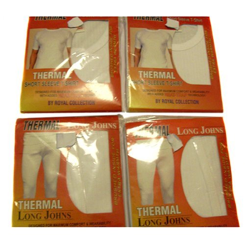 Large 2 white thermal t-shirts 2 long johns