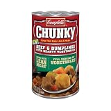 Campbell's Chunky Beef Dumplings with Hearty Vegetables Soup, 18.8-Ounce Cans (Pack of 12)