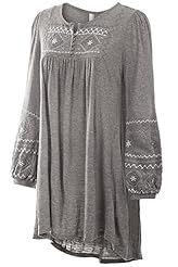 Embroidered Acrylic/Nylon Tunic 