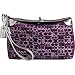 Coach Lurex Signature Capacity Wristlet Bag 42037 Plum