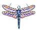 Amia 8298 Four Spotted Pennant Dragonfly Suncatcher, Hand-painted Glass, 18-Inch W by 12-1/2-Inch L