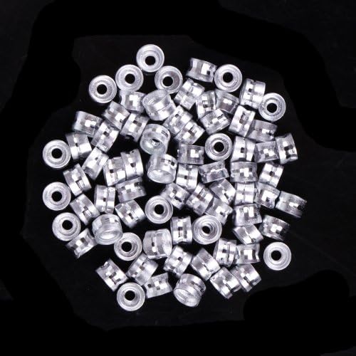 ILOVEDIY 300pcs in Bulk Silver Spacer Beads Accessories 6mm for Jewelry Making