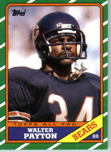 1986 Topps # 11 Walter Payton Chicago Bears Football Card- Near Mint to Mint Condition - In Protective Screwdown Display Case!