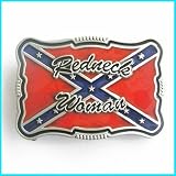 Redneck Woman Southern Pride Rebel Flag Belt Buckle WT-096