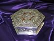 Elegant Classic Hexagon Shape Metal Carving Jewelry Box