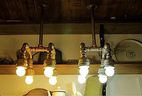 Unitary™ Vintage Metal Water Pipe Pendant Light Max 160W With 4 Lights Painted Finish