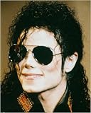 Michael Jackson - dark glasses by Unknown. CANVAS ROLLED. 8.00 inches width by 10.00 inches height. Highest Quality Art Poster Print