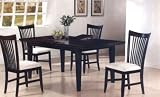 Cappuccino Hardwood 5 Piece Dining Set By Coaster Furniture