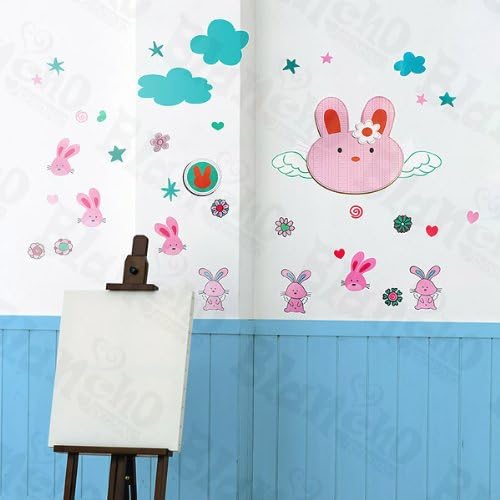 [Happy Rabbit] Decorative Wall Stickers Appliques Decals Wall Decor Home Decor