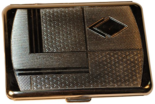 Company Chrome Plated Business Card Case with Diamond, Silver (A 1845)