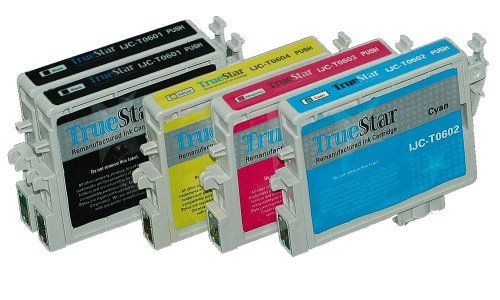 TrueStar Compatible Ink Cartridge Replacement for Epson T060 (2xBlack, Cyan, Magenta, Yellow, 5-Pack)