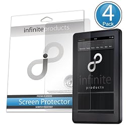 Infinite Products DeflectorShield Screen Protectors for Amazon Kindle Fire (4 Pack) ANTI-FINGERPRINT