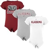 Nike Alabama Crimson Tide Infant Purple, Crimson & White 3-Pack Romper Set