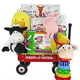 Baby Einstein Farm Animals in Mini Radio Flyer Wagon – Baby Shower Gift Idea for Newborns