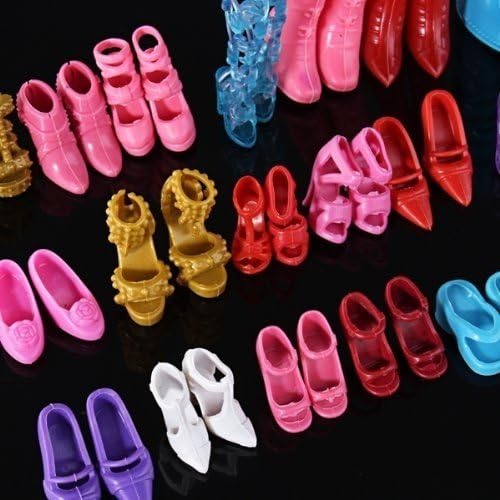 xzqiang FACILLA® 24Pcs=12Pairs Different Color Mix Shoes Boots For Barbie Dolls Hot