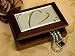 Wooden Jewelry Box With Embossed Silver Plated Heart Design C4206 Quantity of 1